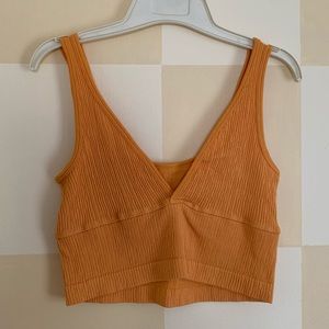 Out From Under Drew Seamless Surplice Bra Top Rust Yellow XL